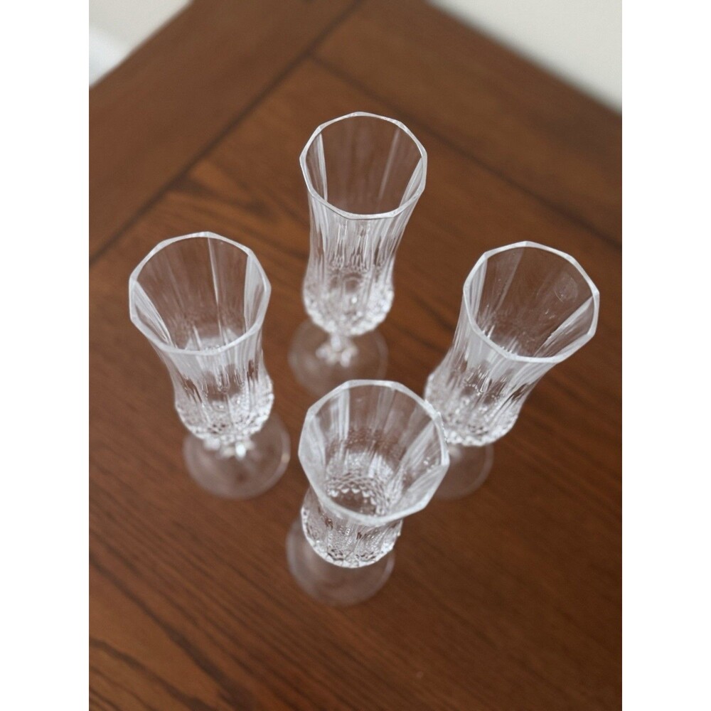 Cristal D'Arques Valencay Champagne Flutes Set (4) Made In France - Picture 2 of 13